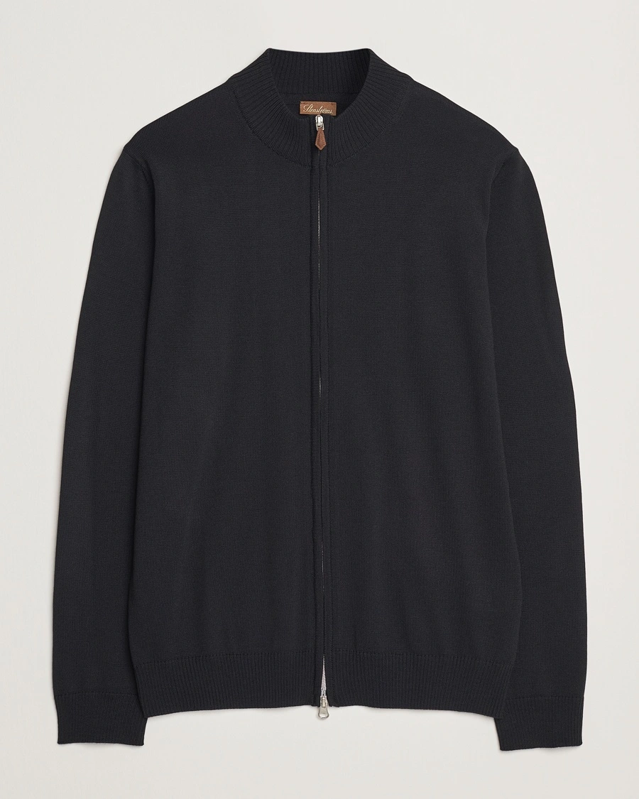 Stenströms Merino Full Zip Black – Noir