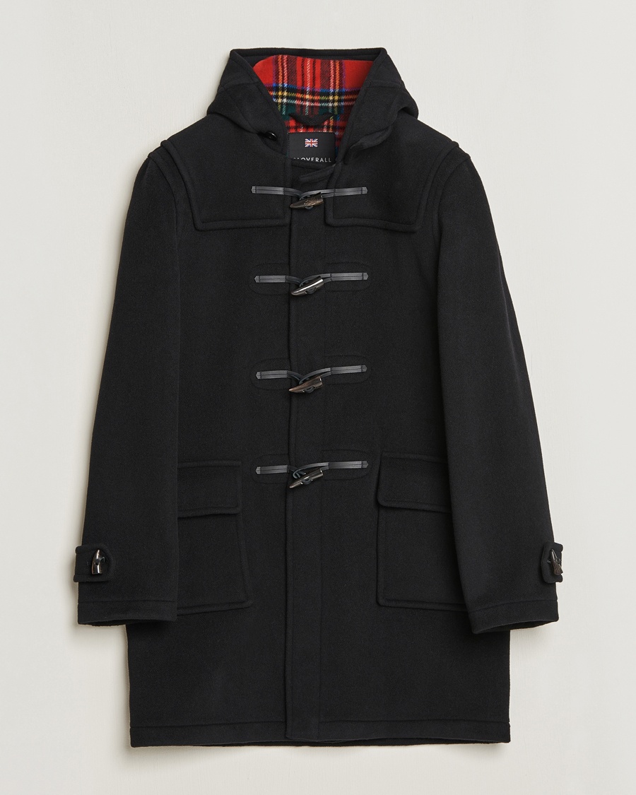 Gloverall Morris Duffle Coat Black/Royal Stewart – Noir