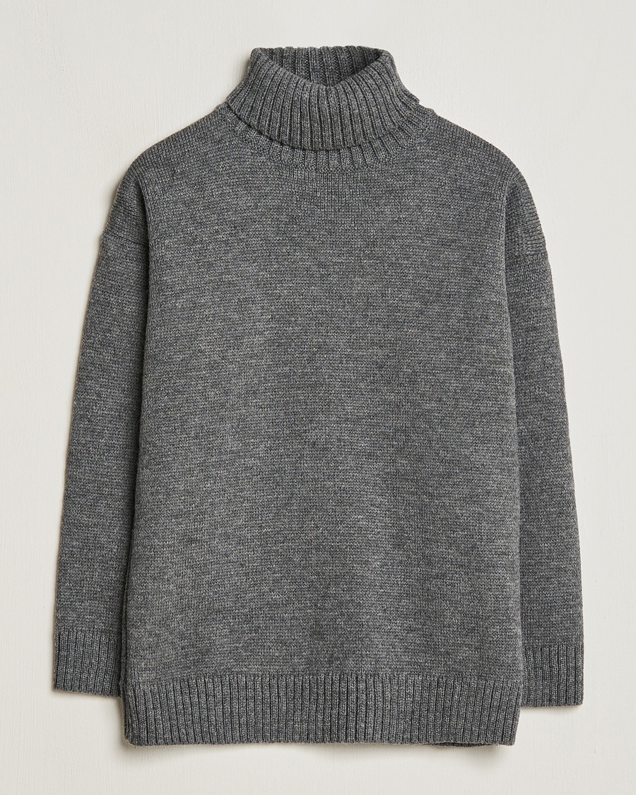 Gloverall Submariner Chunky Wool Rollneck Grey – Gris
