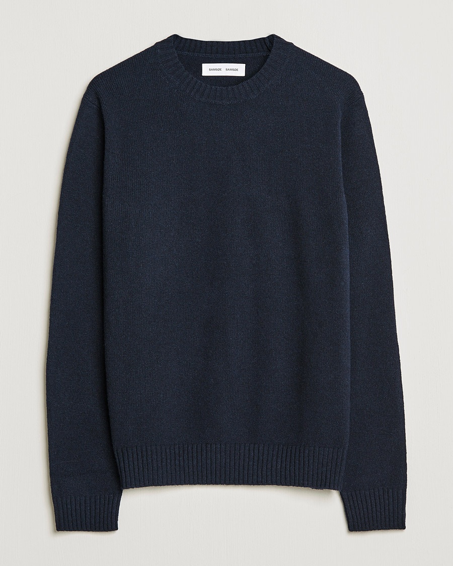 Samsøe Samsøe Sylli Wool Crew Neck Salute Navy – Bleu