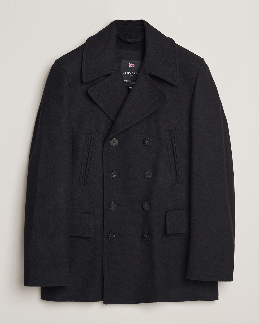 Gloverall Churchill Reefer Peacoat Black – Noir