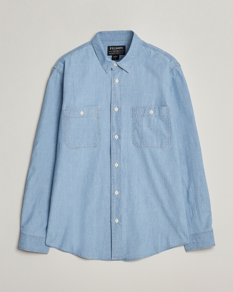 Filson Chambray CPO Shirt Light Indigo – Bleu