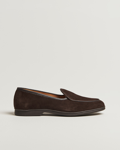 Myrqvist Ängby Walker Loafer Dark Brown Suede – Marron