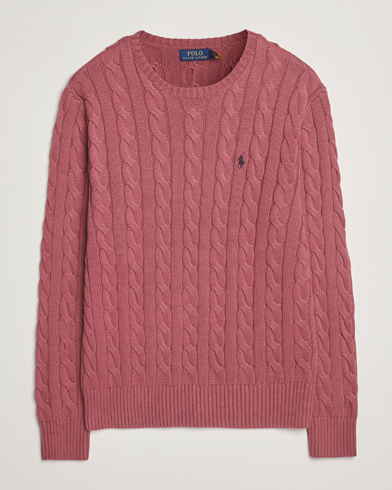 Polo Ralph Lauren Cotton Cable Pullover Prune Juice – Rose