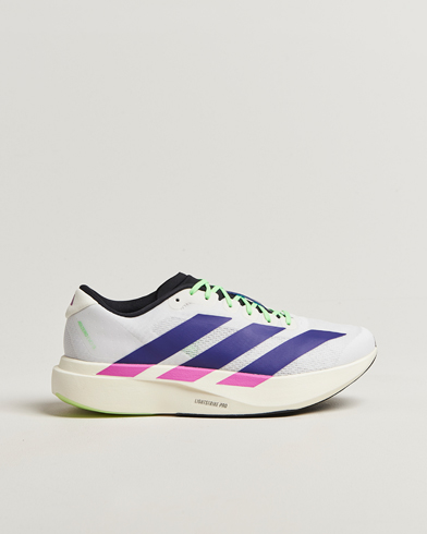 adidas Performance Adizero Evo SL Running Sneaker White/Purple – Blanc