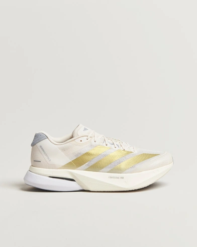 adidas Performance Adizero Boston 13 Running Sneaker White/Gold – Blanc