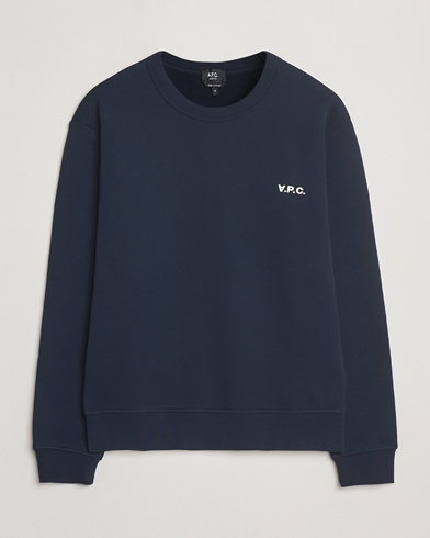 A.P.C. Boxy Fit Petit VPC Sweatshirt Dark Navy/Ecru – Bleu