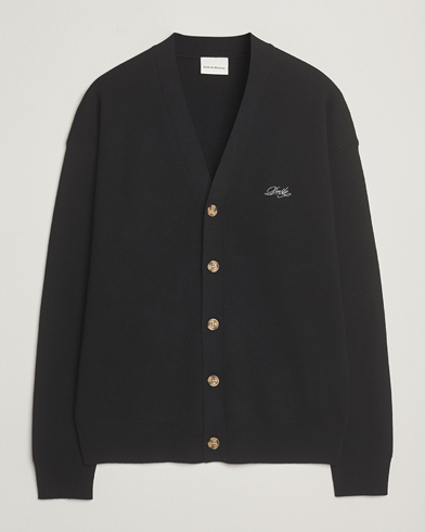 Drôle de Monsieur Merino Knitted Cardigan Black – Noir