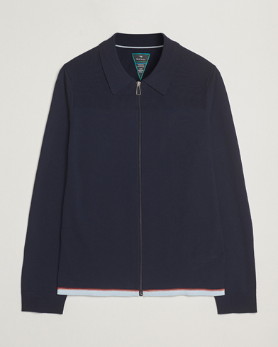 PS Paul Smith Merino Knitted Full Zip Navy – Bleu