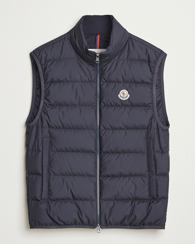 Moncler Contrin Down Vest Navy – Bleu
