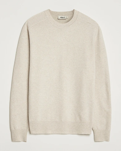 Altea Wool/Cashmere Crew Neck Pullover Beige – Beige