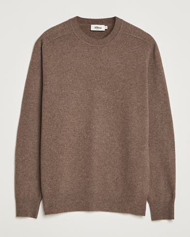 Altea Wool/Cashmere Crew Neck Pullover Brown – Marron