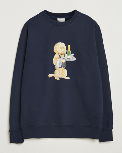 Drôle de Monsieur Poodle Sweatshirt Navy – Bleu