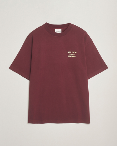 Drôle de Monsieur Slogan T-Shirt Wine – Rouge