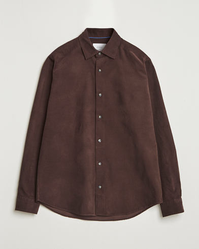 Eton Casual Fit Corduroy Shirt Dark Brown – Marron