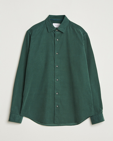 Eton Casual Fit Corduroy Shirt Dark Green – Vert
