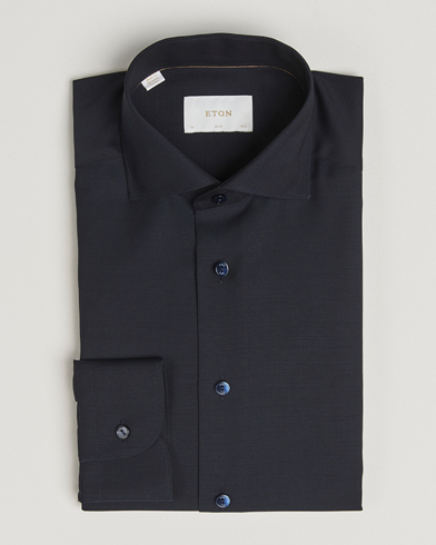 Eton Slim Fit Merino Shirt Navy – Bleu
