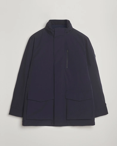 GANT Double Mid Length Field Jacket Evening Blue – Bleu