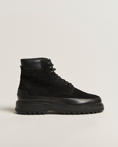 GANT Clafton Felt Lined Suede Boot Black – Noir