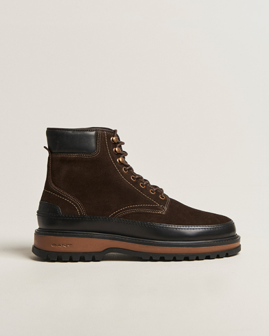 Gant Clafton Felt Lined Suede Boot Dark Brown – Marron