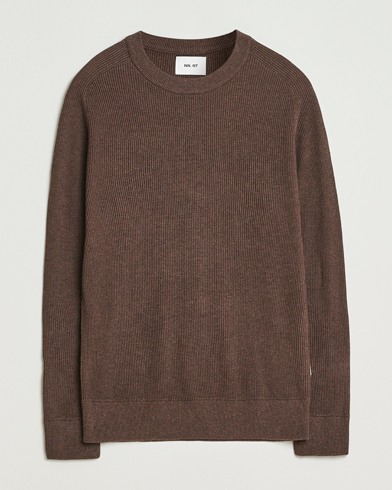 NN07 Kevin Cotton Knitted Sweater Demitasse Brown – Marron