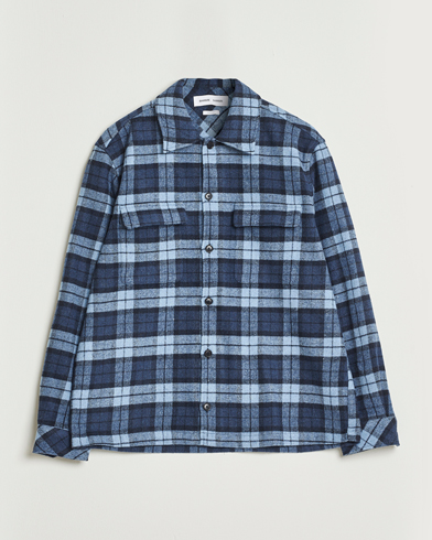 Samsøe Samsøe Castor Checked Overshirt Stellar Blue – Bleu