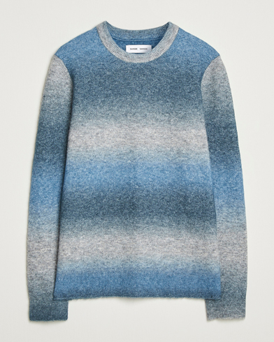 Samsøe Samsøe Aiden Wool/Alpaca Striped Crew Neck Stellar Multi – Bleu