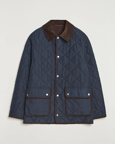 GANT Quilted Fleece Jacket Evening Blue – Bleu