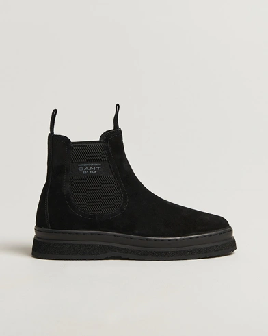 GANT Blistown Shearling Suede Chelsea Boot Black – Noir