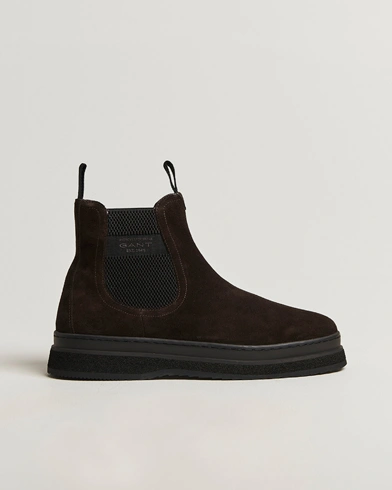 GANT Blistown Shearling Suede Chelsea Boot Espresso Brown – Marron