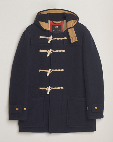 Gloverall Mid Length Monty Union Jack Duffle Coat Navy – Bleu
