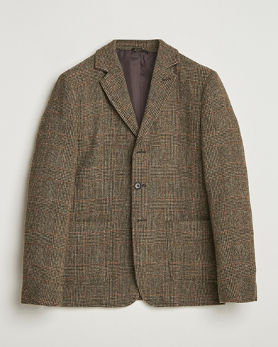 Aspesi Harris Tweed Blazer Brown Check – Marron