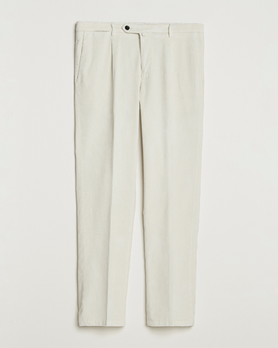 Briglia 1949 Easy Fit Corduroy Trousers Off White – Blanc