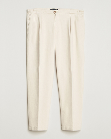 Briglia 1949 Portobello Loose Fit Cotton Trousers Ecru – Blanc