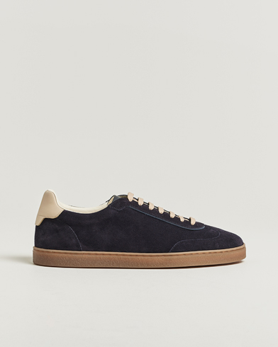 Brunello Cucinelli Classic Sneakers Navy Suede – Bleu