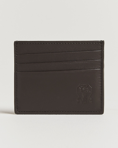 Brunello Cucinelli Leather Cardholder Dark Brown Calf – Marron