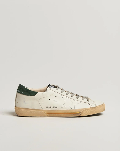 Golden Goose Super-Star Sneakers White/Green – Blanc