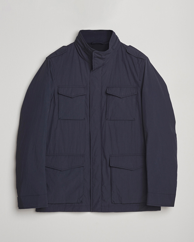 Herno Soft Nylon Field Jacket Navy – Bleu