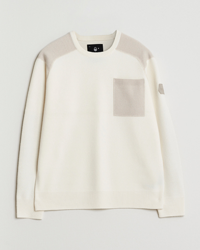Sail Racing Spine Wool/Cashmere Knitted Crew Neck Off White – Blanc