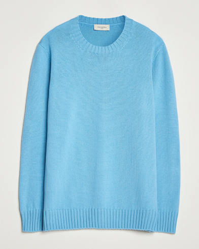 Piacenza Cashmere Brushed Wool Crew Neck Sky Blue – Bleu