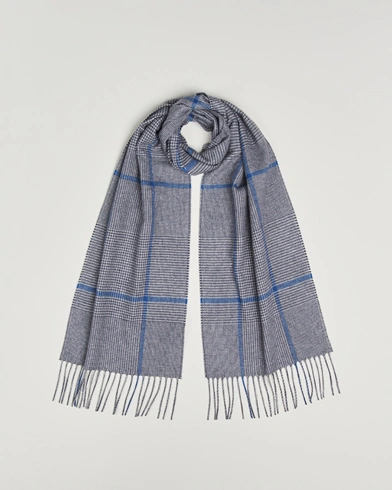 Piacenza Cashmere Cashmere/Silk Overcheck Scarf Light Grey – Gris