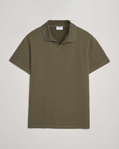 Filippa K Soft Lycra Polo T-Shirt Dark Olive – Vert