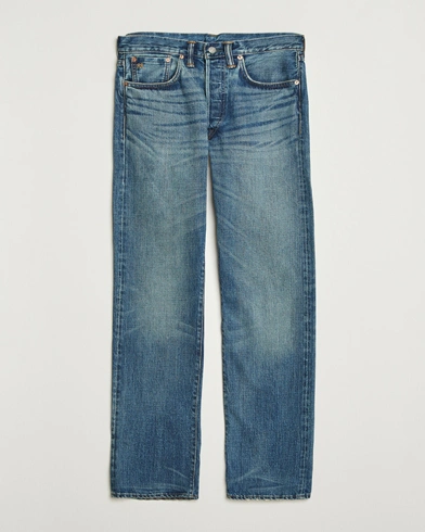 RRL Straight Leg 5-Pocket Denim Hillsview Wash – Bleu