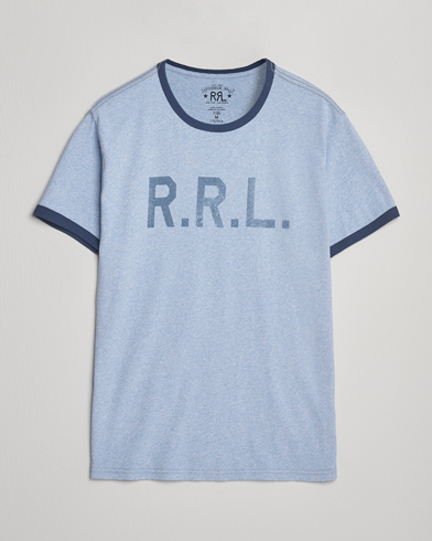 RRL Stencil Ringer T-Shirt Light Blue Heather – Bleu