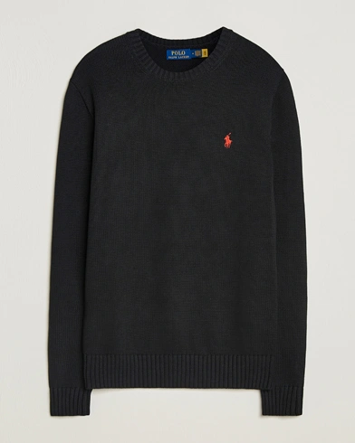 Polo Ralph Lauren Cotton Crew Neck Sweater Polo Black – Noir