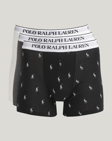 Polo Ralph Lauren 3-Pack Boxer Brief Black/Grey/White – Blanc