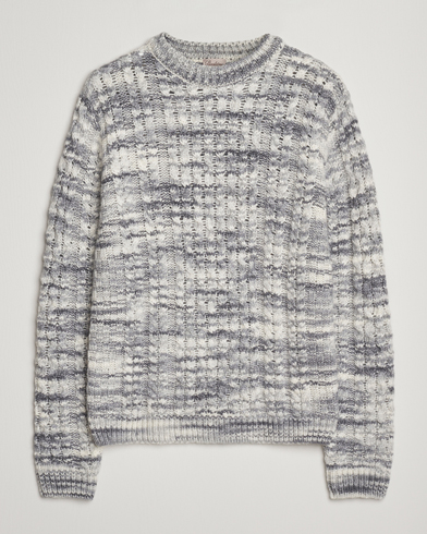 Stenströms Alpacka Cable Knitted Crew Neck Grey – Gris