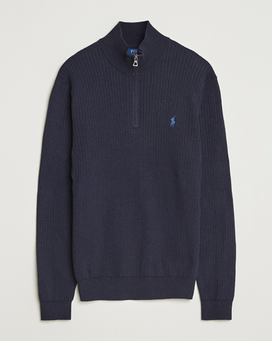 Polo Ralph Lauren Cotton Half Zip Navy Heather – Bleu