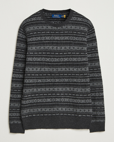 Polo Ralph Lauren Fairisle Wool Sweater Charcoal Combo – Gris