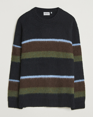 Carhartt WIP Merton Striped Alpaca Sweater Palisander – Noir